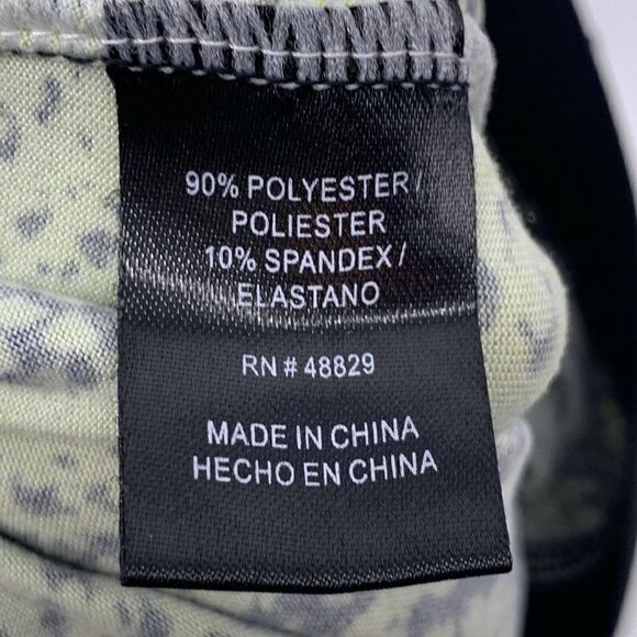 Snakeskin Neon Yellow Bike Shorts Stretch Fit S - Picture 5 of 5